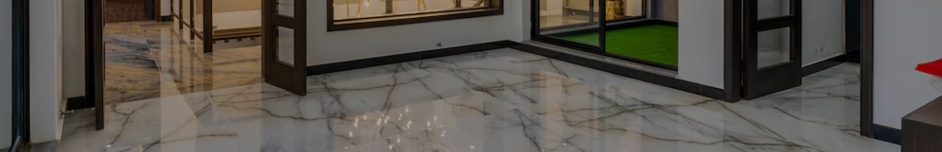 Luxury living room with tile flooring